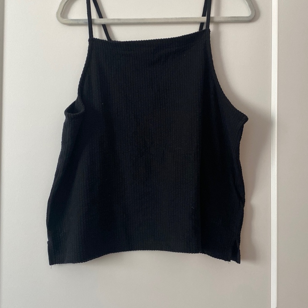Madewell Black Tank Top with Ribbing